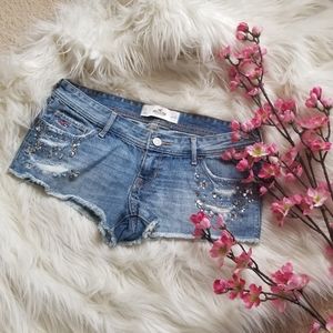 Junior's HOLLISTER Denim Shorty Shorts Sz. 7